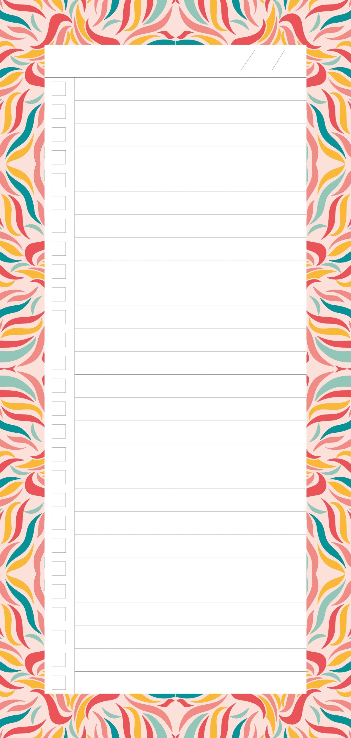 Tutti-Frutti Swishes Notepad