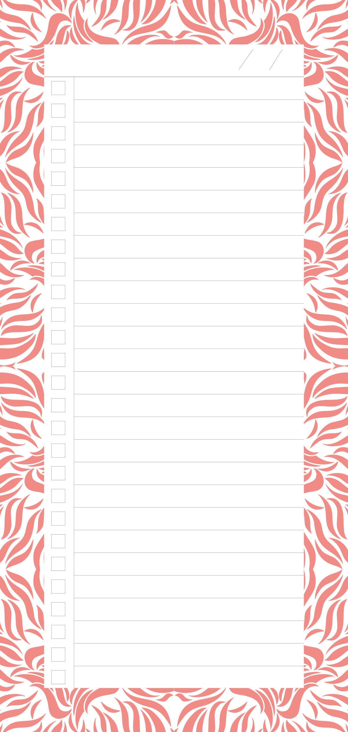 Coral Swishes Notepad
