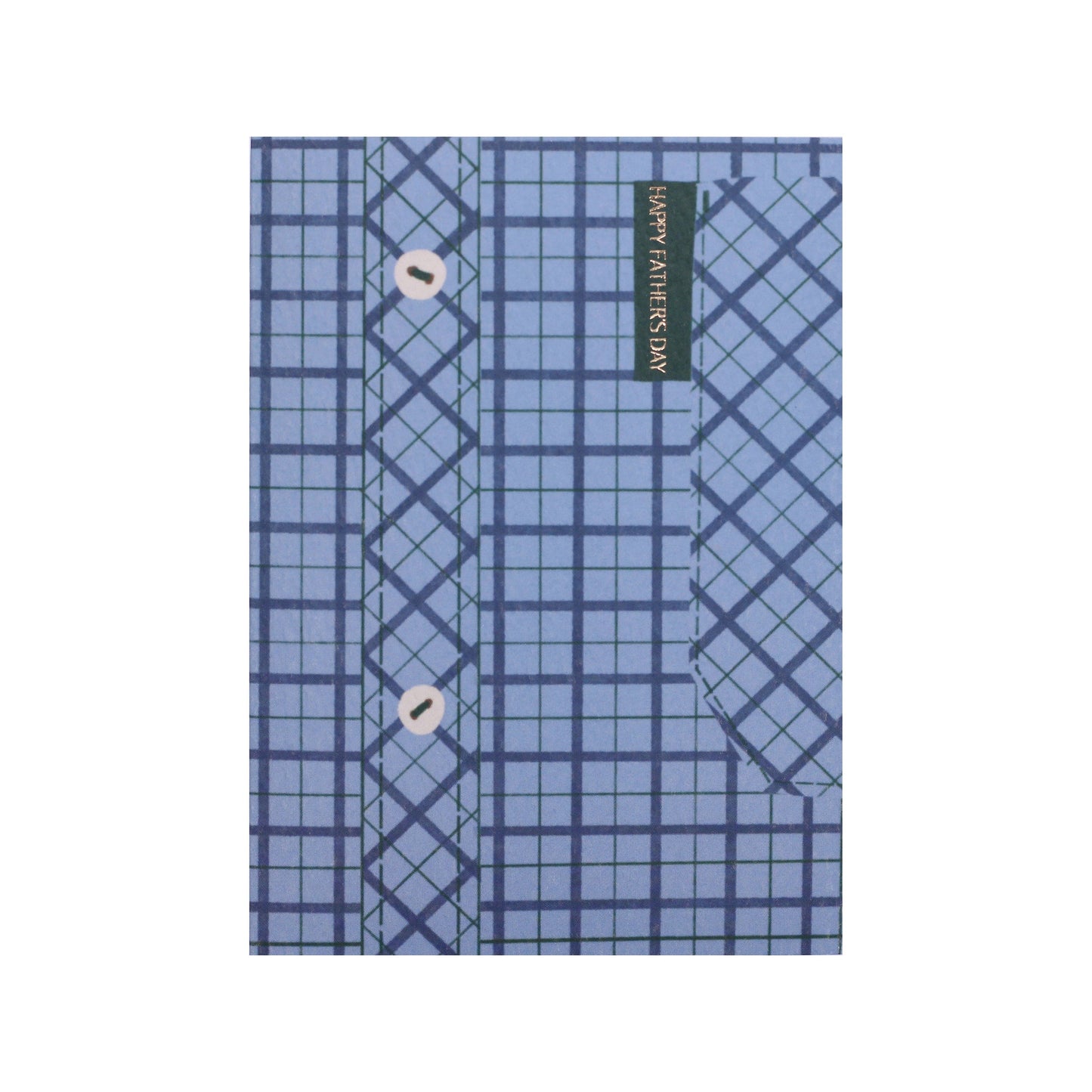 Father's Day Blue Check Shirt