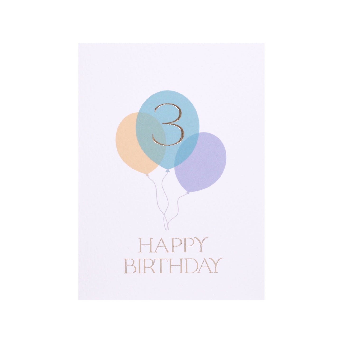 Third Birthday Balloon Bunch Card