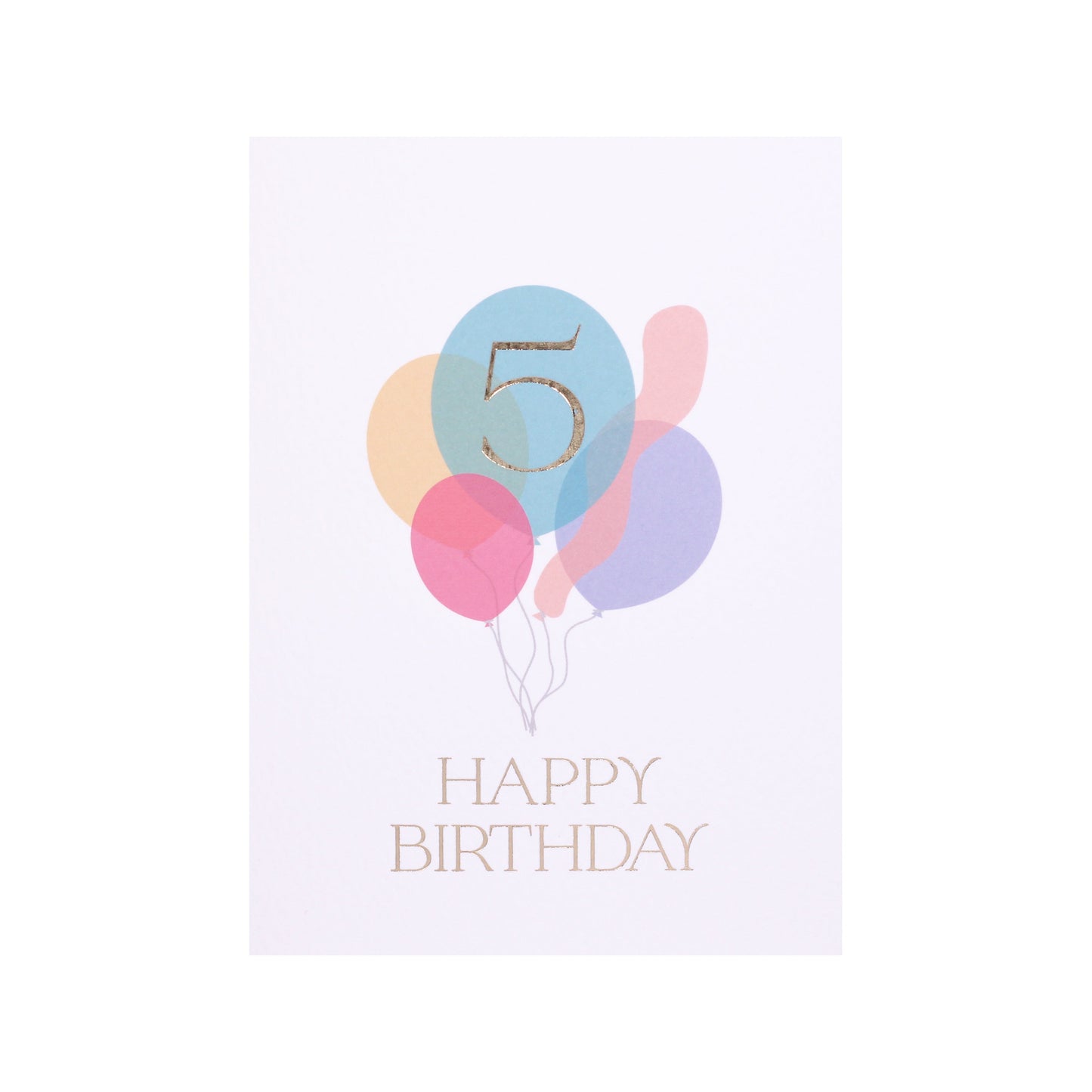 Fifth Birthday Balloon Bunch Card