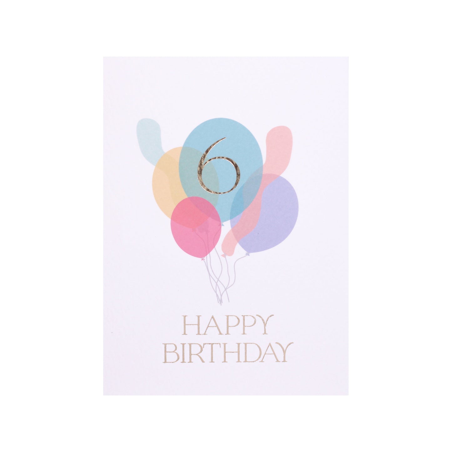 Sixth Birthday Balloon Bunch Card