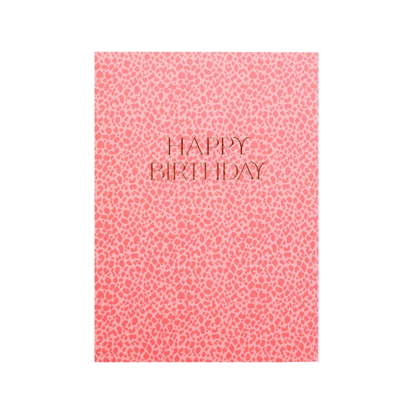 Elegant Coral Speckle Happy Birthday Card