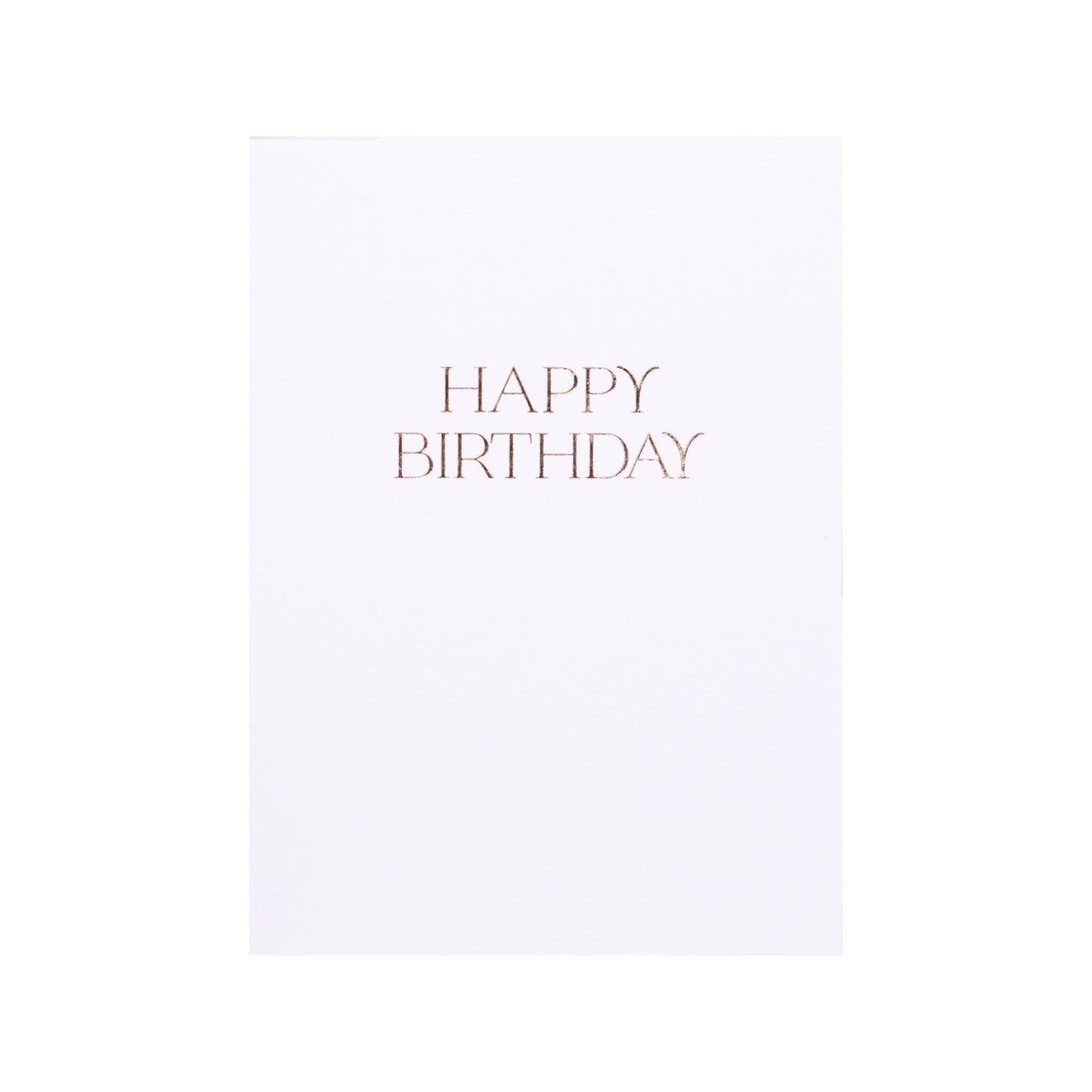 Elegant White Happy Birthday Card
