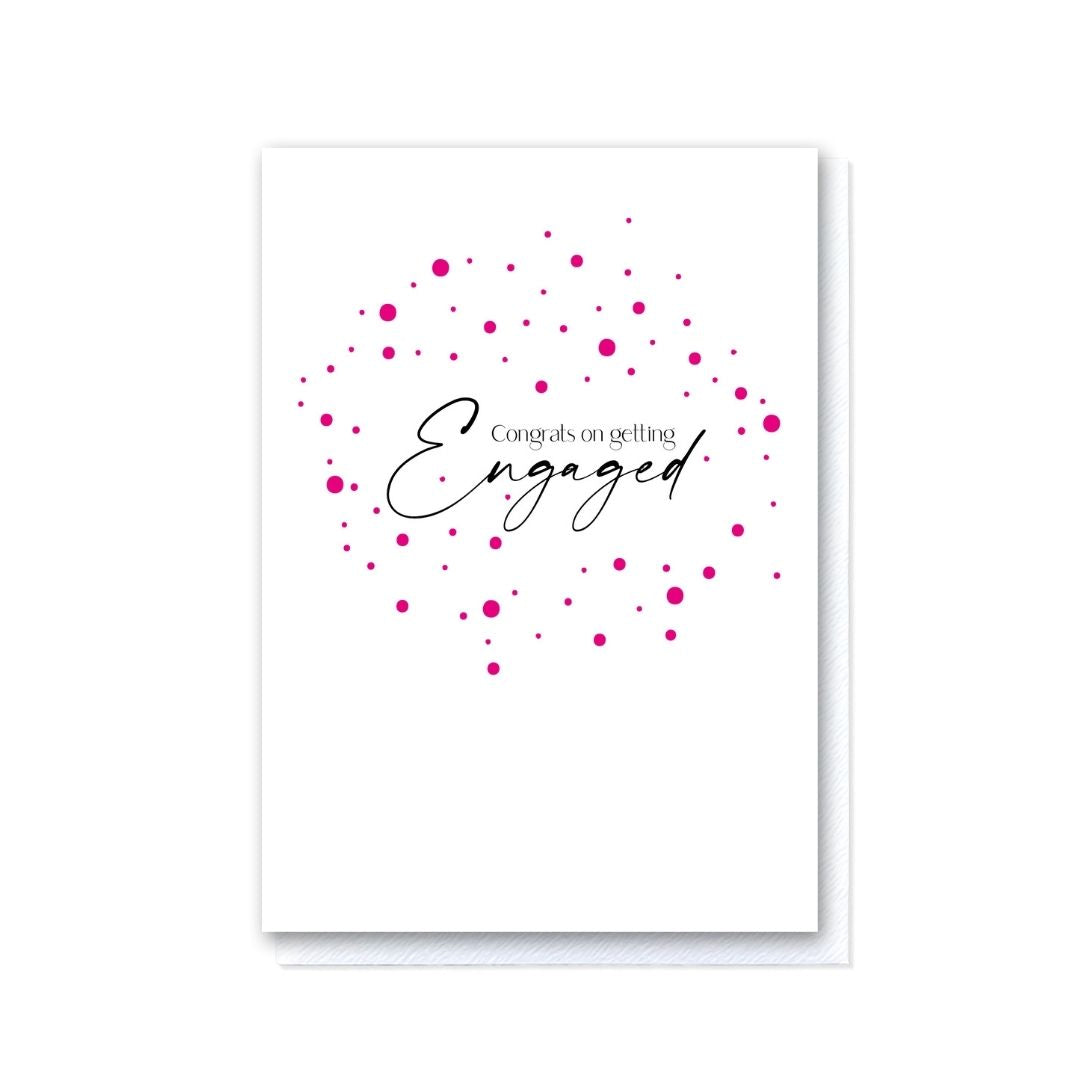 Congrats On Getting Engaged in Neon Pink Foil