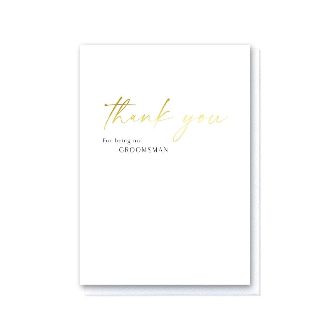 Thank you for being my Groomsman