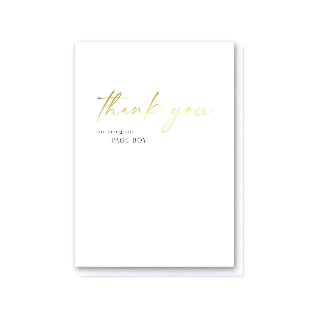 Thank you for being my Page Boy