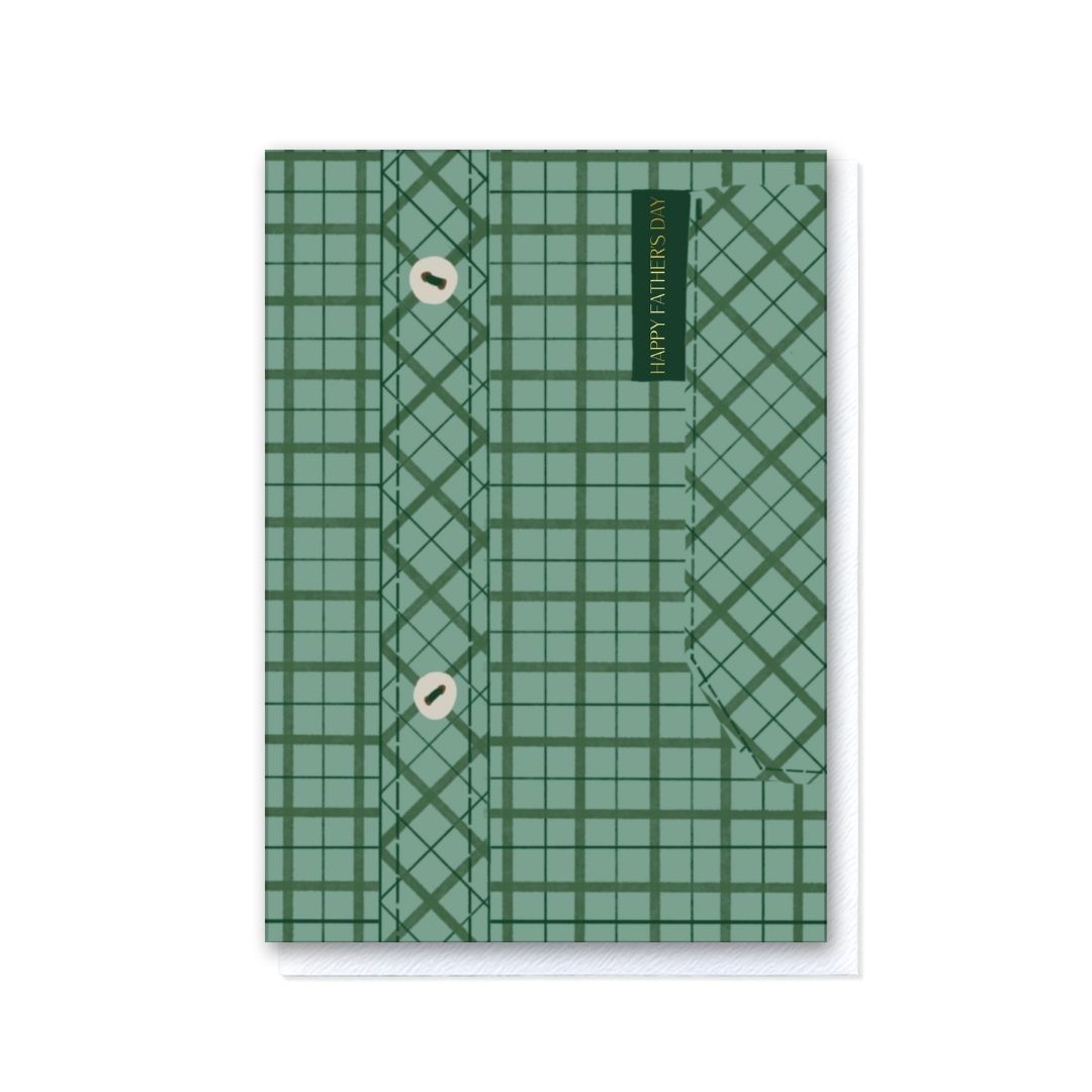 Father's Day Green Check Shirt
