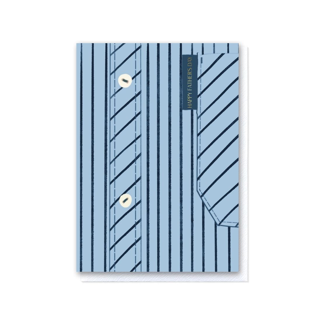Father's Day Blue Striped Shirt