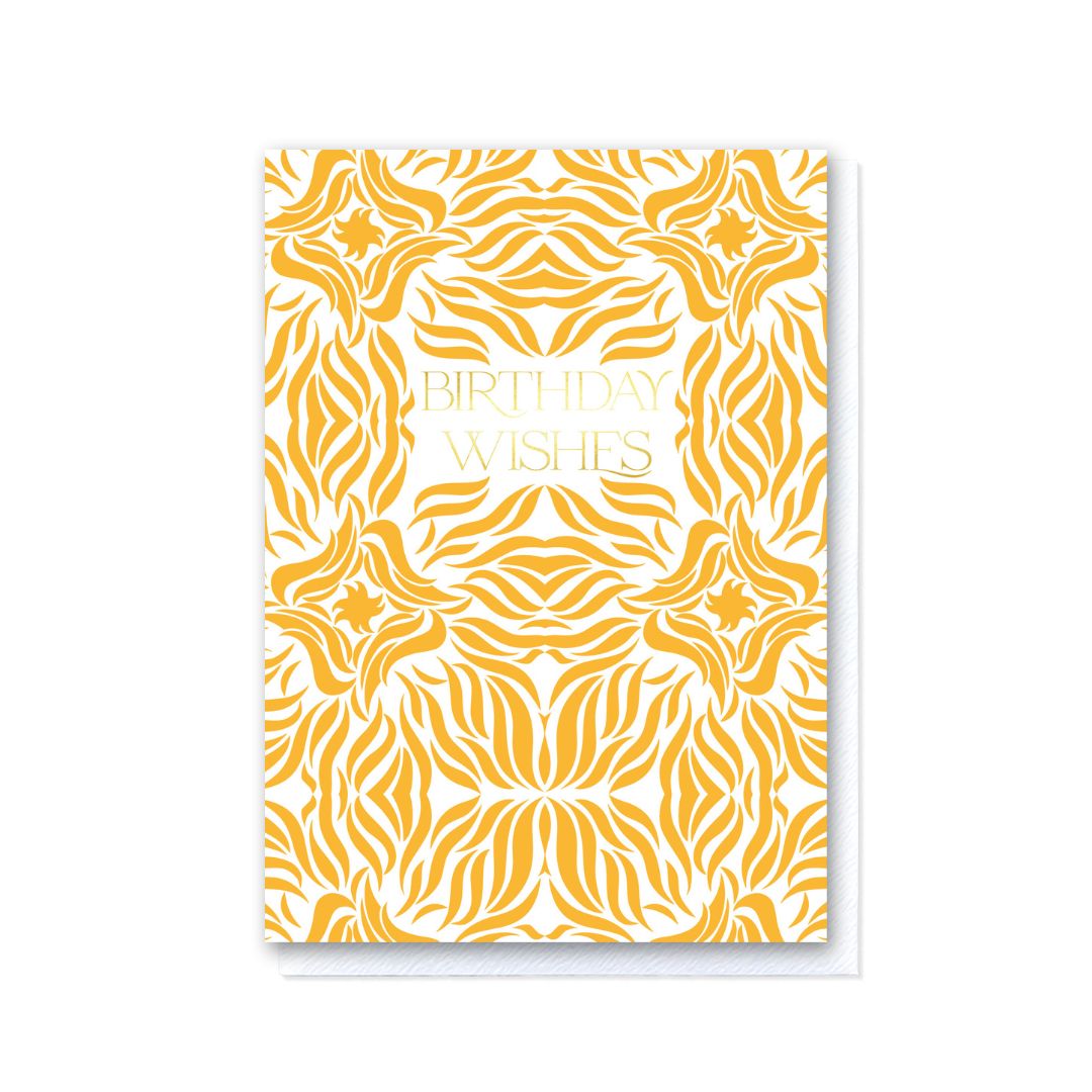 Birthday Wishes in Mustard Swishes