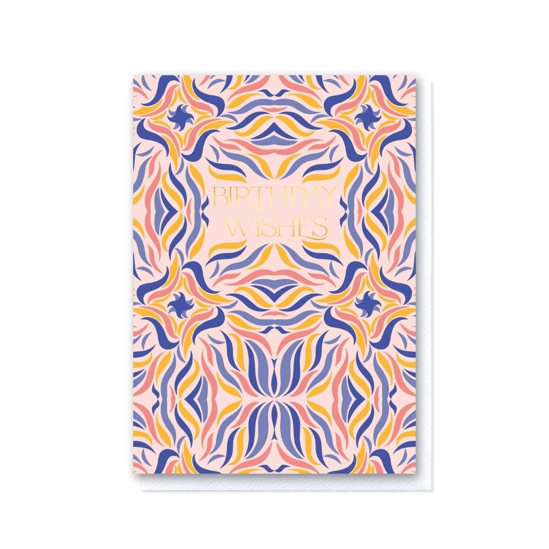 Birthday Wishes in Crocus Pink Swishes