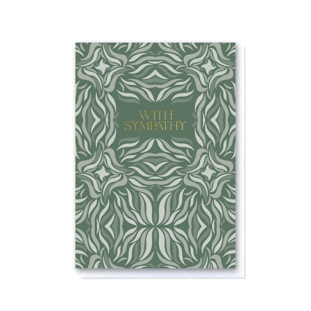 With Sympathy in Sage Green Swishes