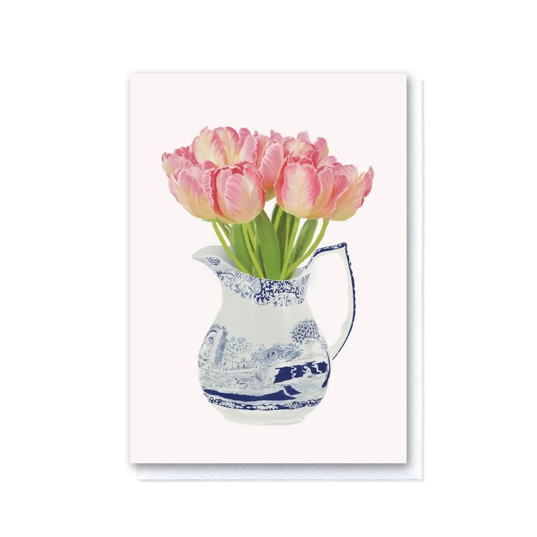 Tulips in a Spode Jug Card