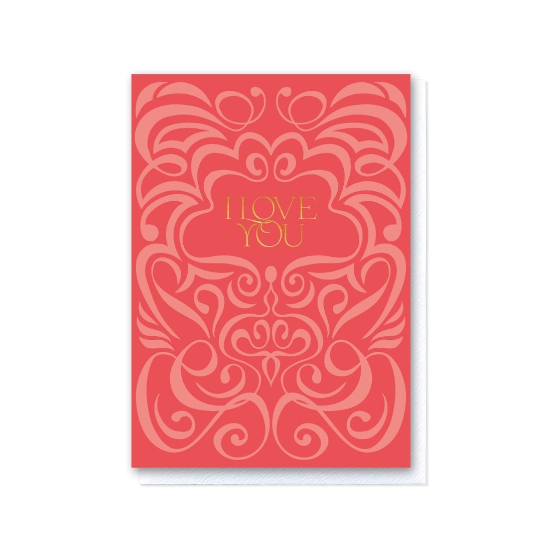 Swirl Two-tone Red I Love You