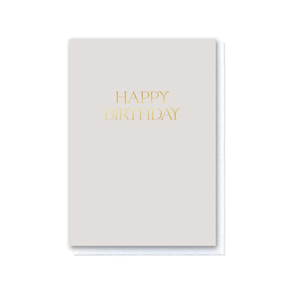 Elegant Grey Happy Birthday Card