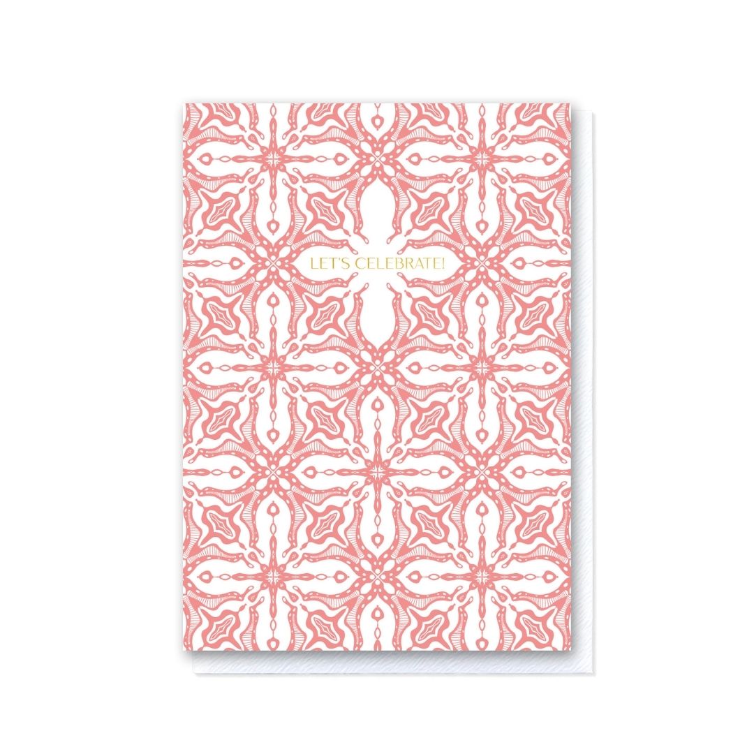 Tiled Sentiments Let's Celebrate! Coral