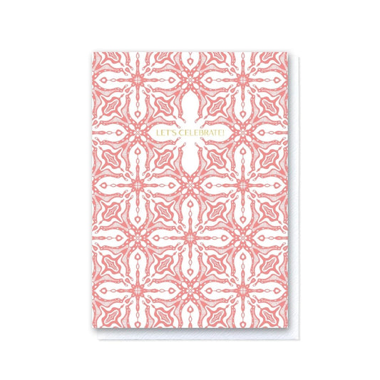 Tiled Sentiments Let's Celebrate! Coral