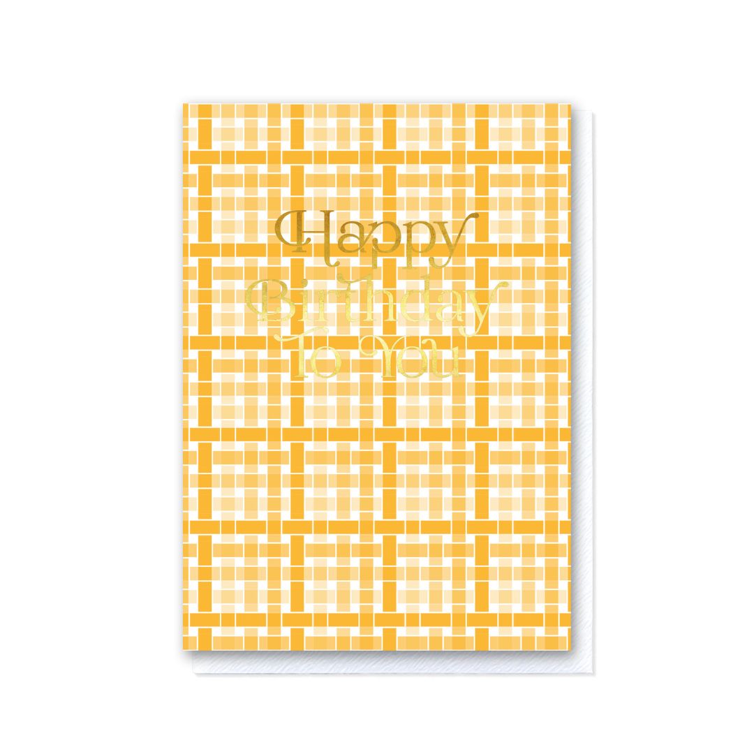 Woven Birthday - Mustard