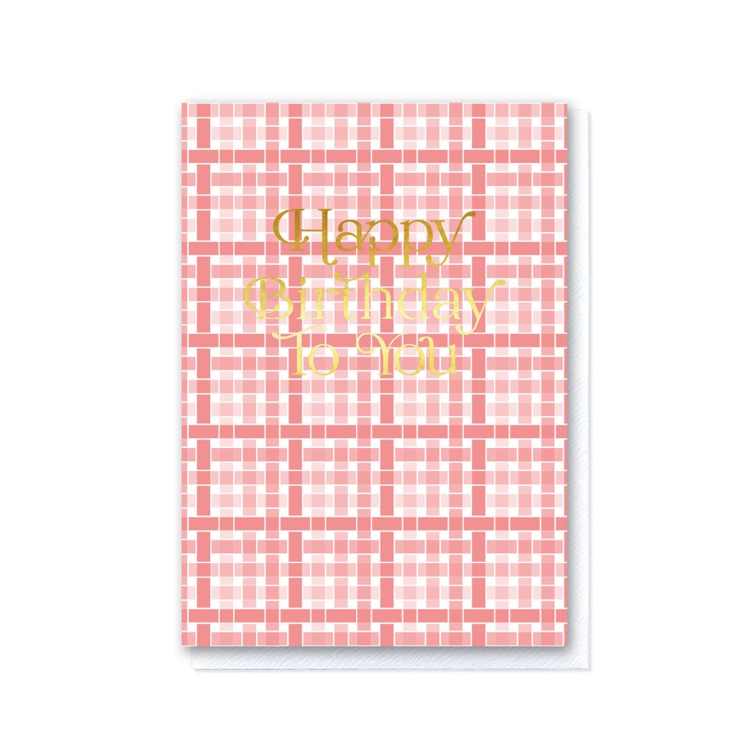 Woven Birthday - Coral