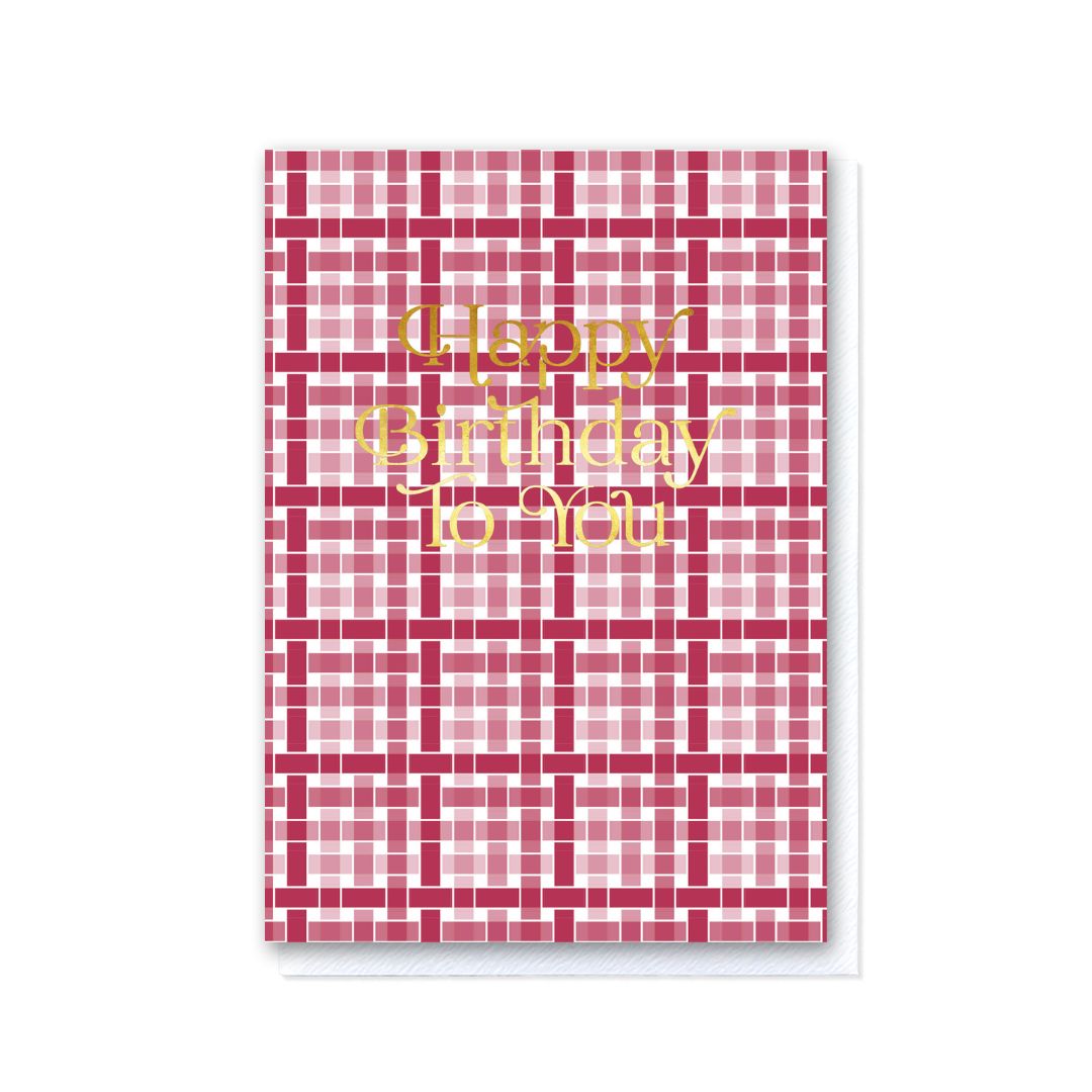 Woven Birthday - Burgundy