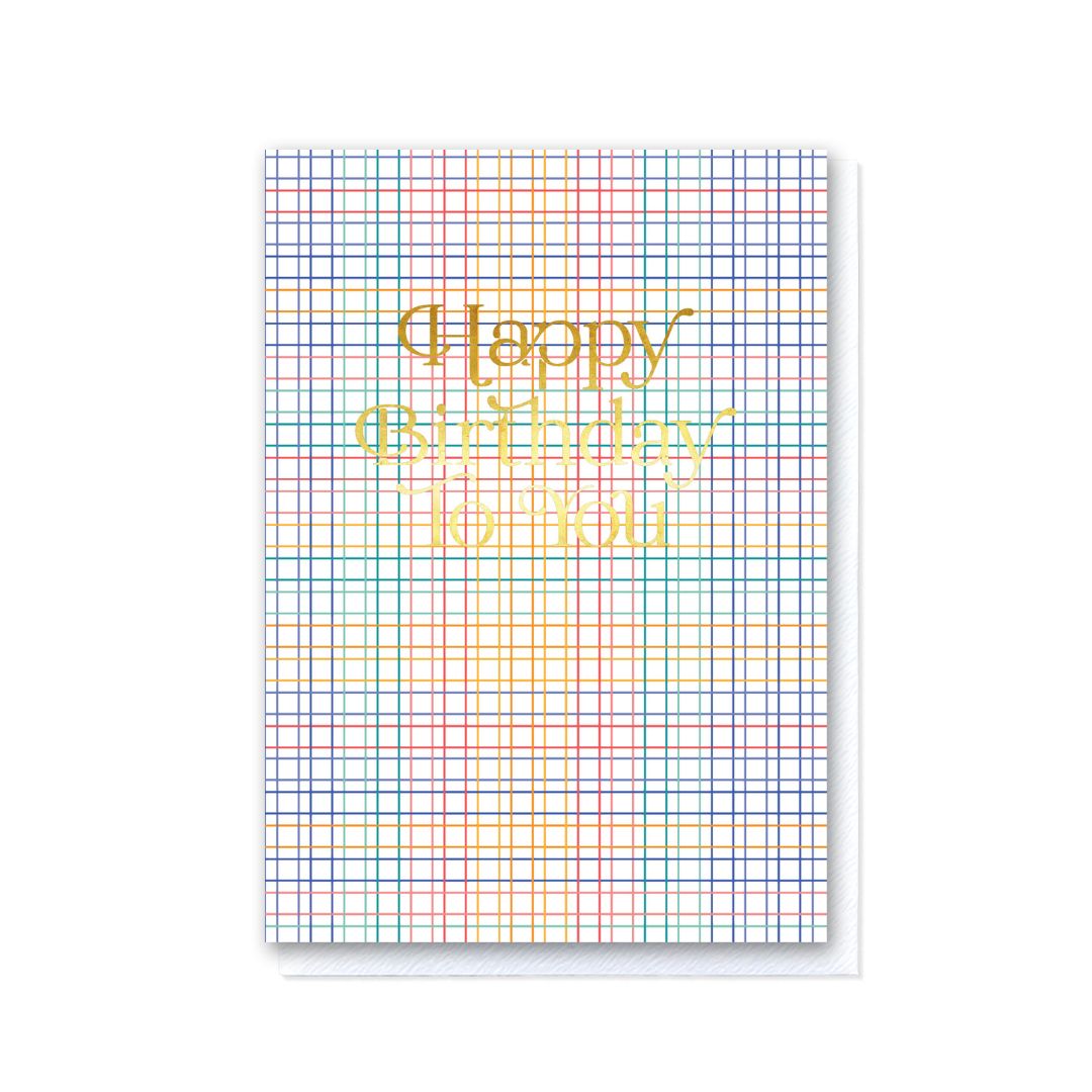 Woven Birthday - Multi Fine Lines