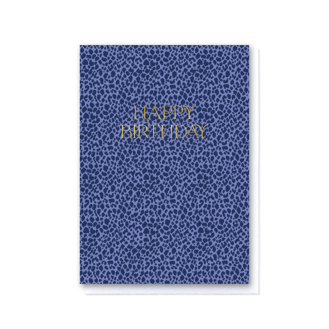 Elegant Lilac Speckle Happy Birthday Card