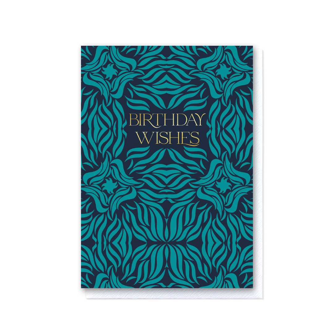 Swishes - Birthday Wishes Teal Dark