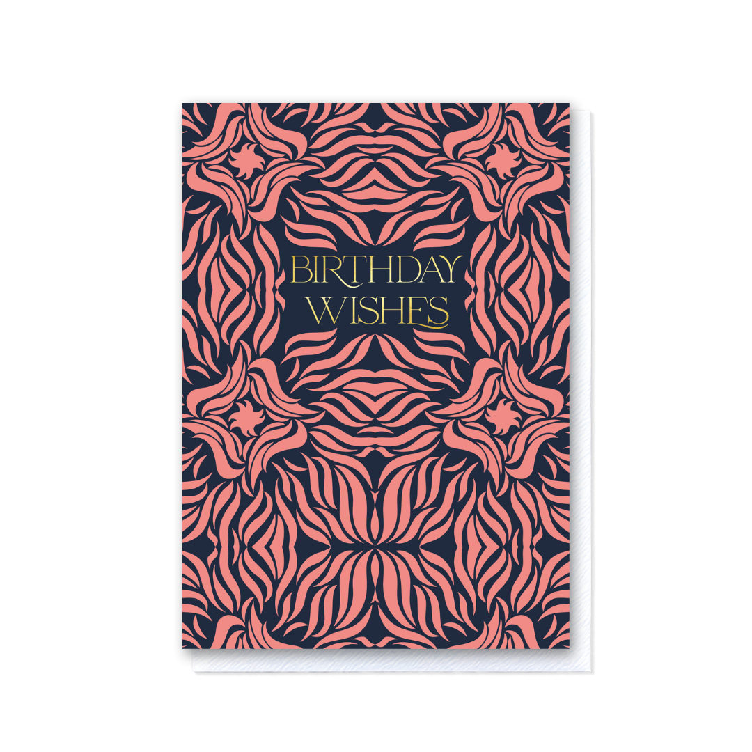 Swishes - Birthday Wishes Coral Dark