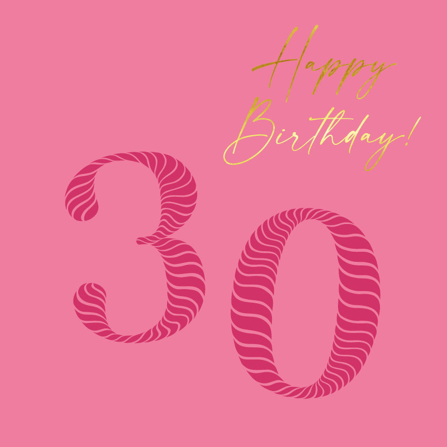 Square - Birthday Stripes Female 30
