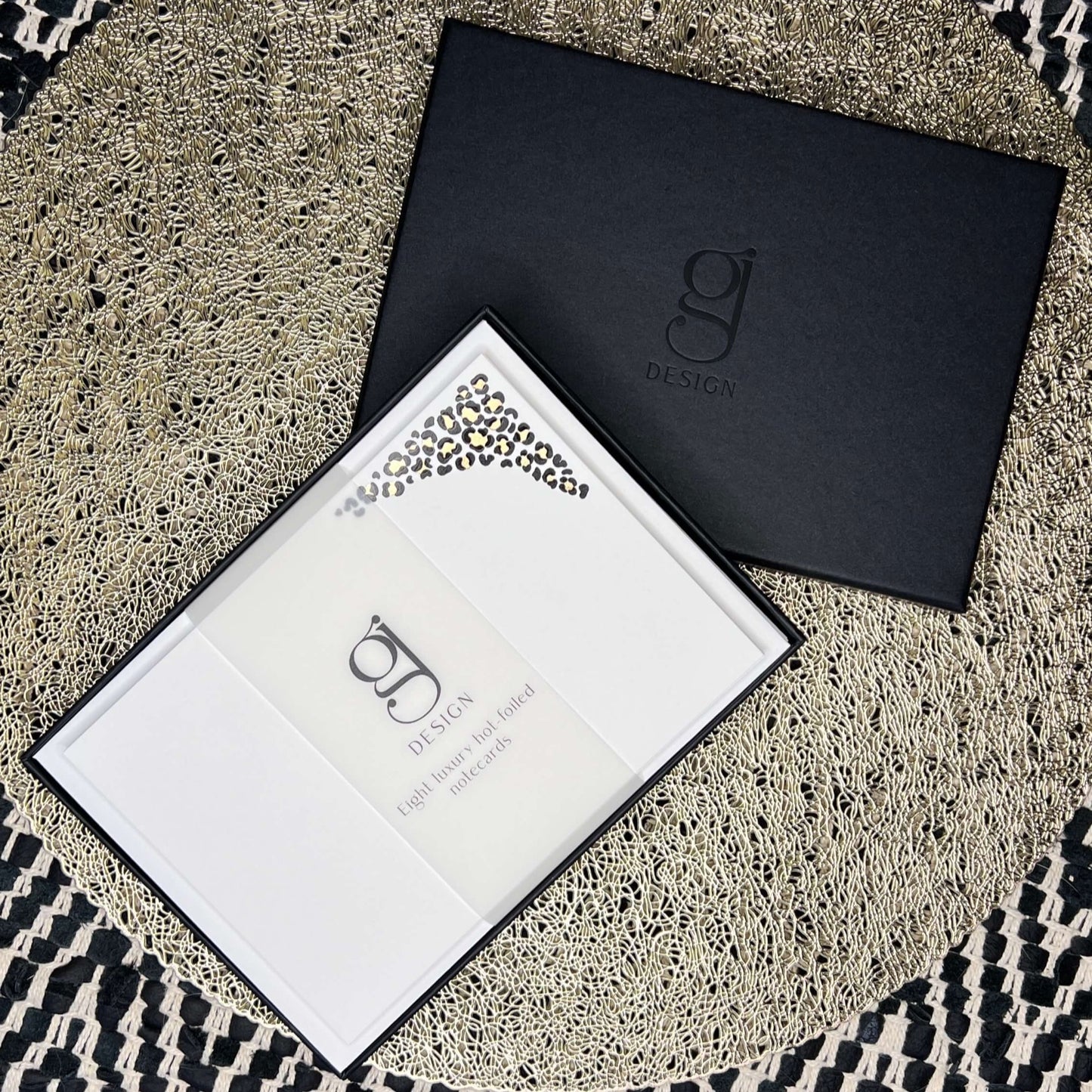Black & Gold Leopard Print Notes