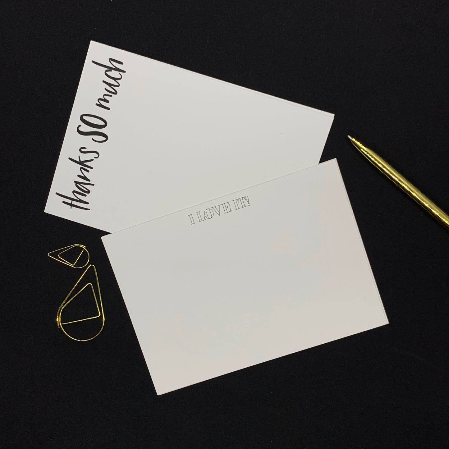 Typographic Thank You Cards