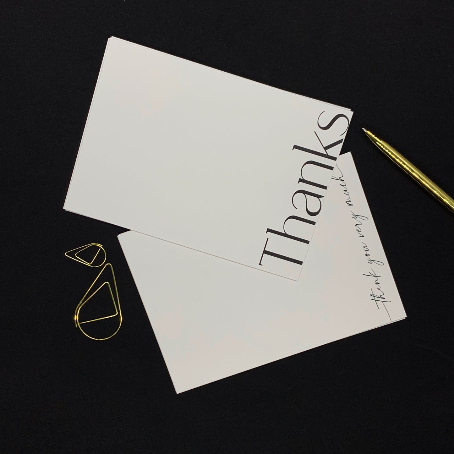 Typographic Thank You Cards