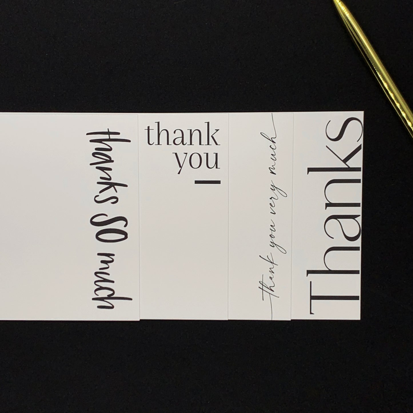 Typographic Thank You Cards