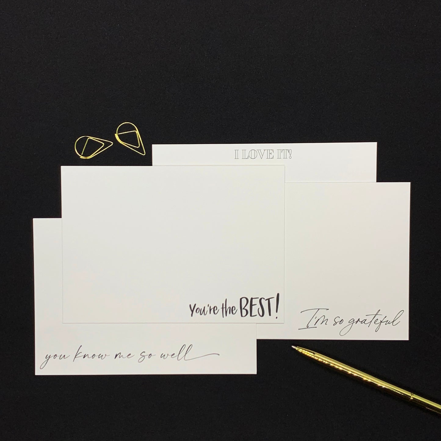 Typographic Thank You Cards