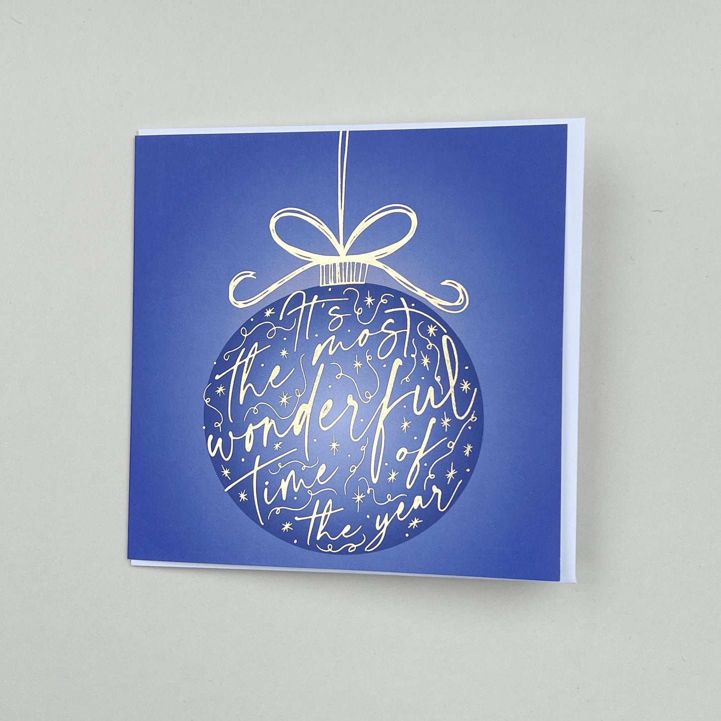 Most Wonderful Time of the Year Blue Bauble