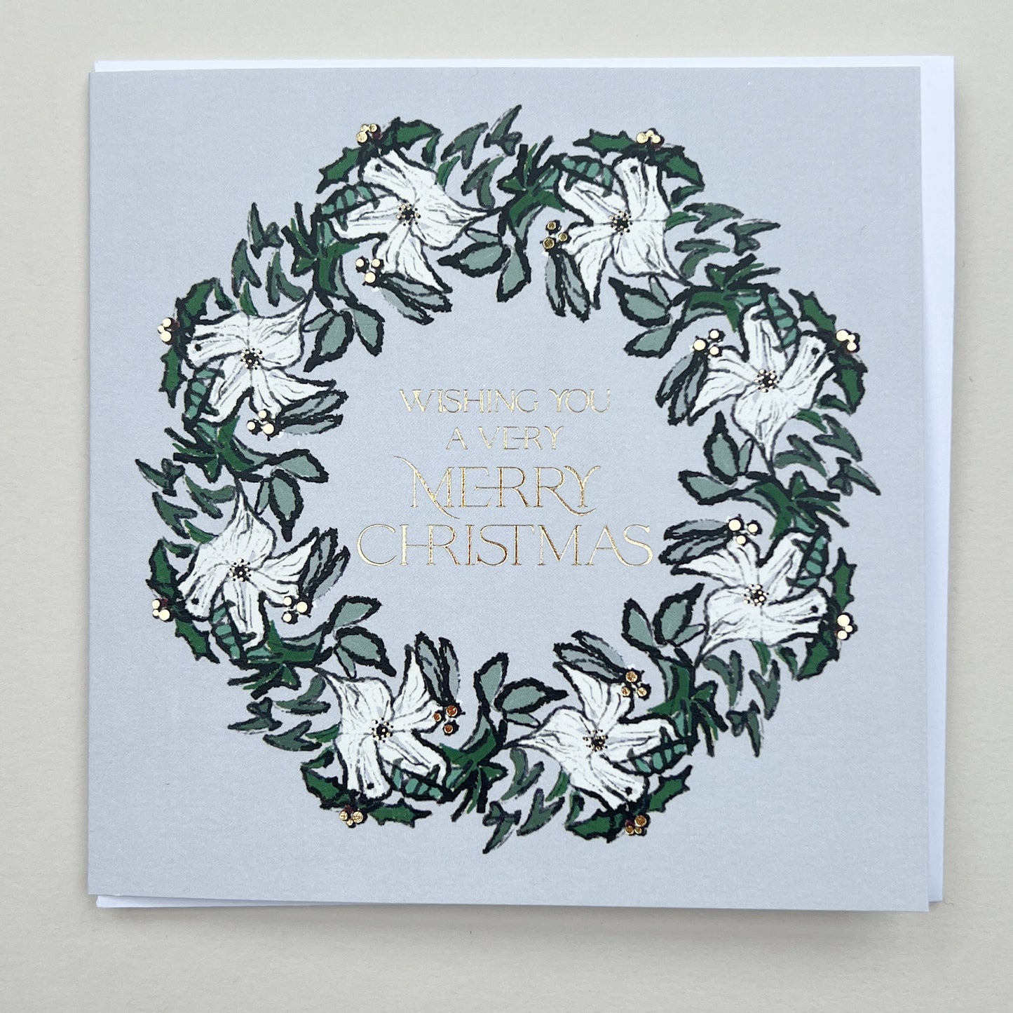 White Flower Berry Wreath