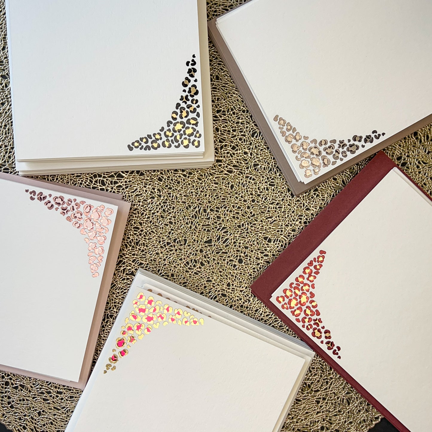 Black & Gold Leopard Print Notes