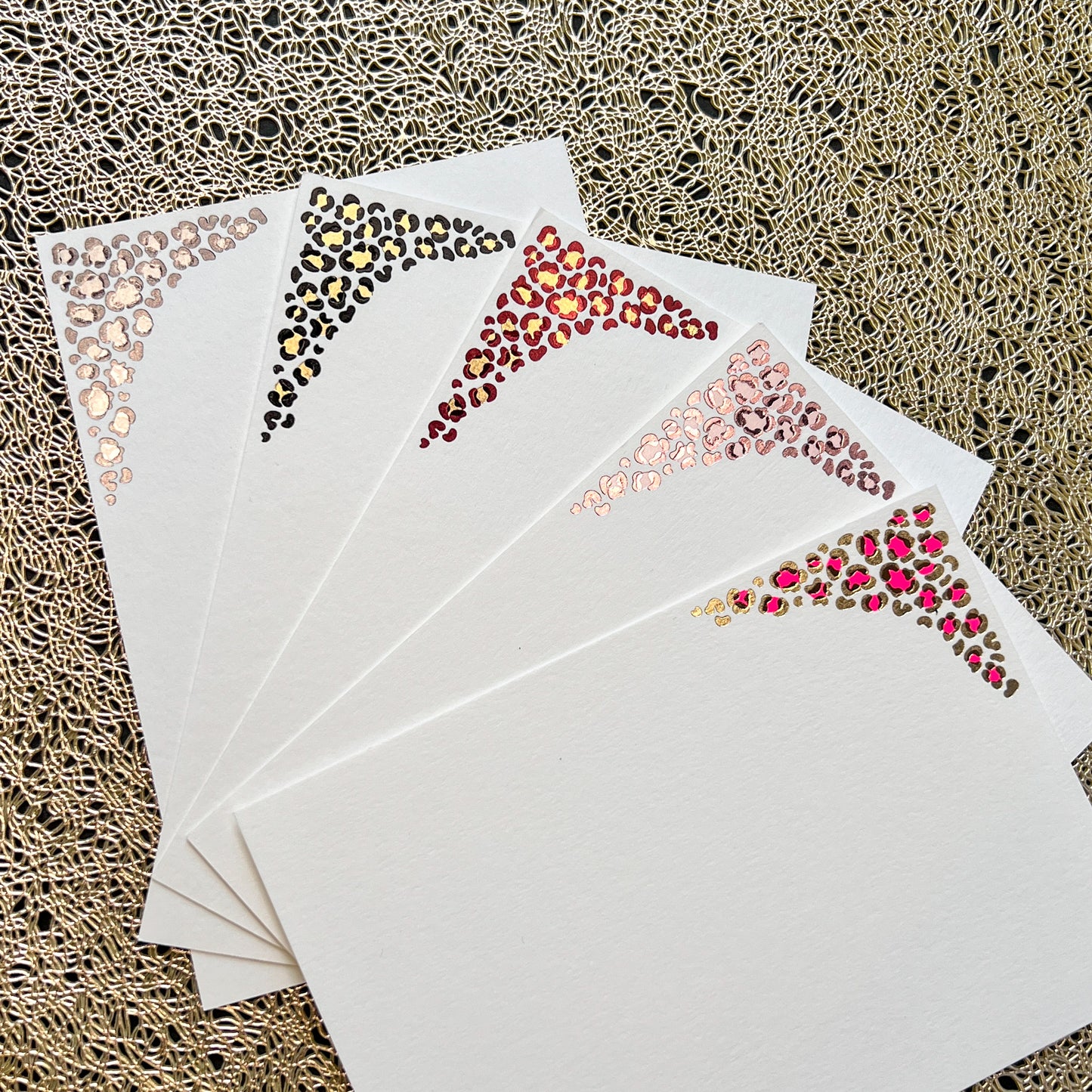 Black & Gold Leopard Print Notes