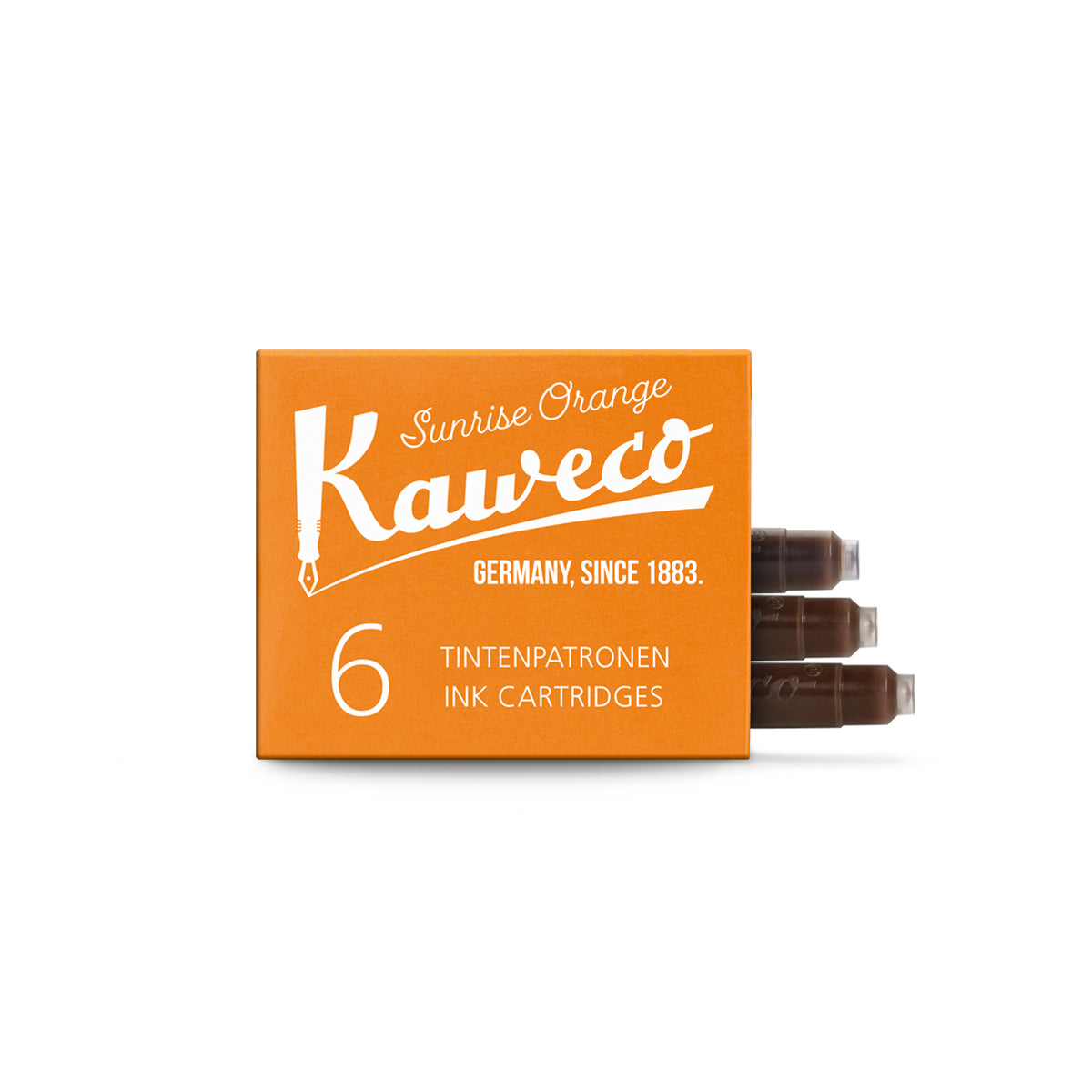 Kaweco Sunrise Orange Ink Cartridge (Pack of 6)
