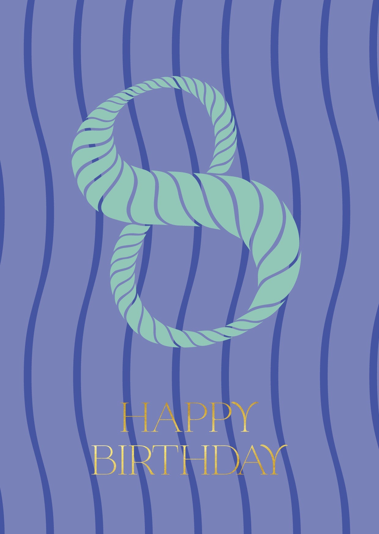 Birthday Stripes Eighth Birthday Card
