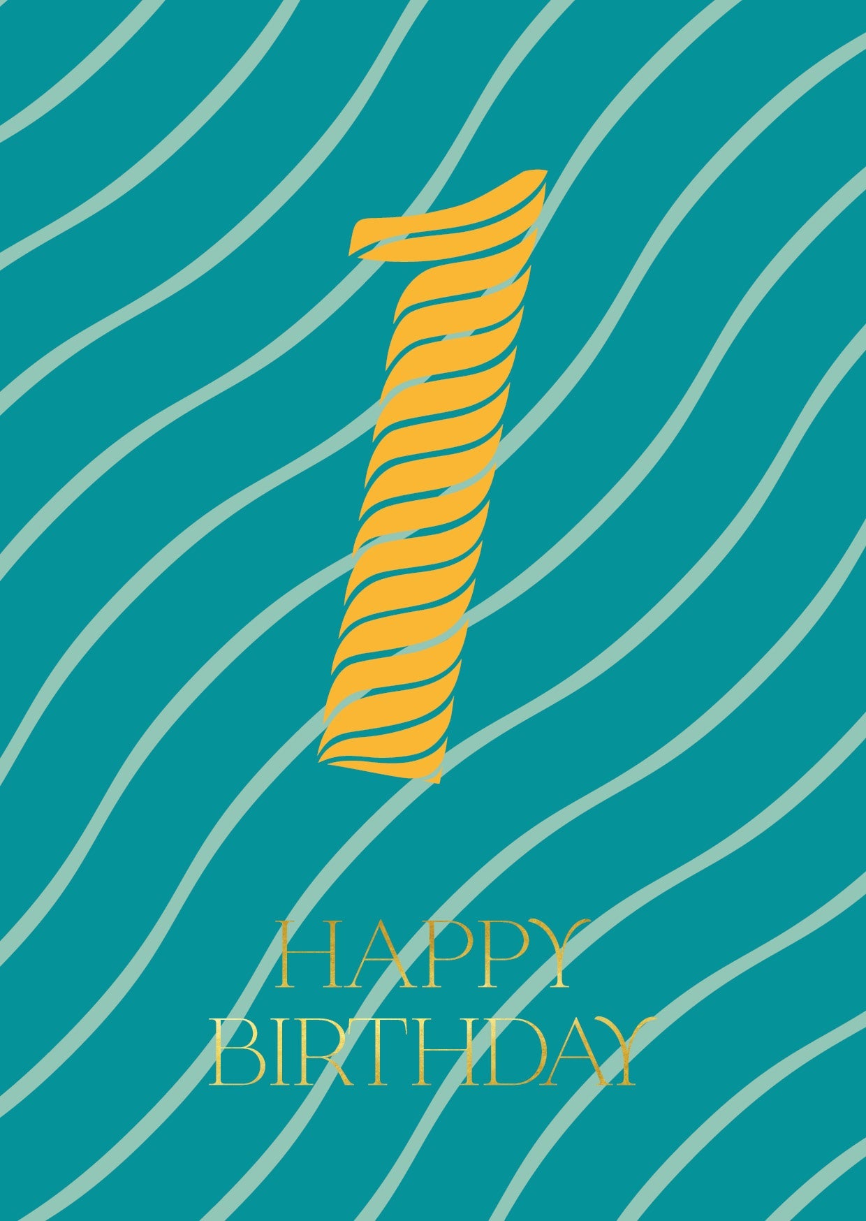 Birthday Stripes First Birthday Card