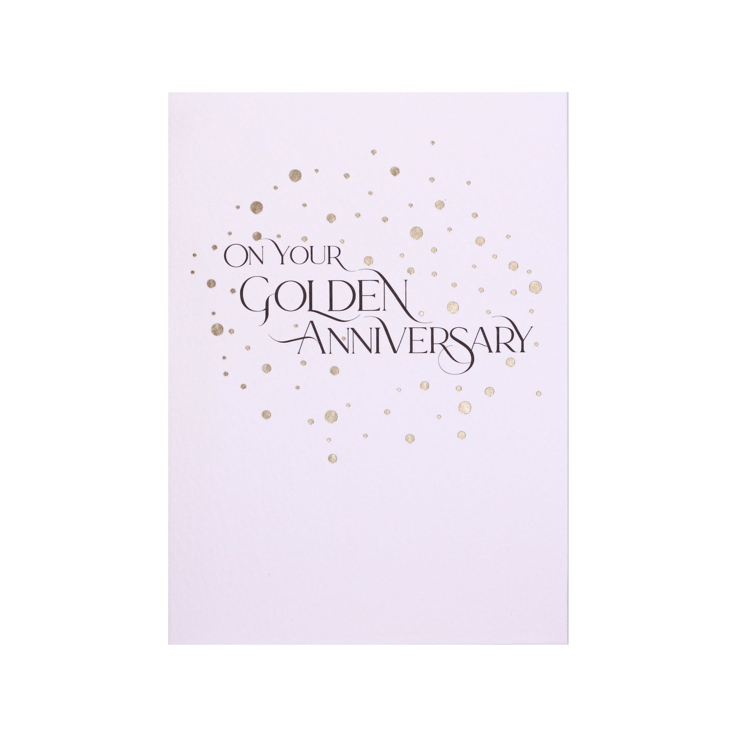 Milestone Moments Golden Wedding Anniversary Card in Gold Foil