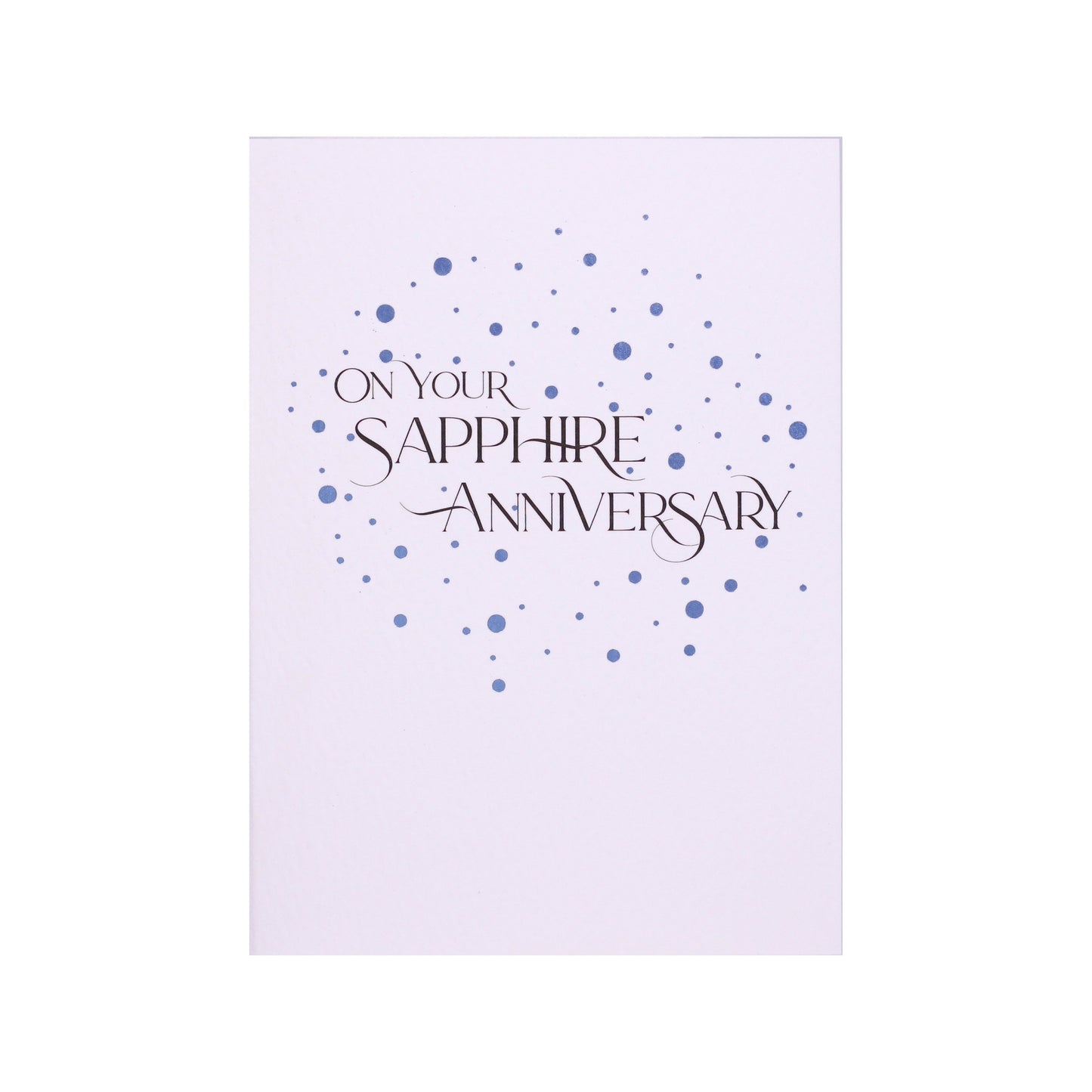 Milestone Moments Sapphire Wedding Anniversary Card in Blue Foil