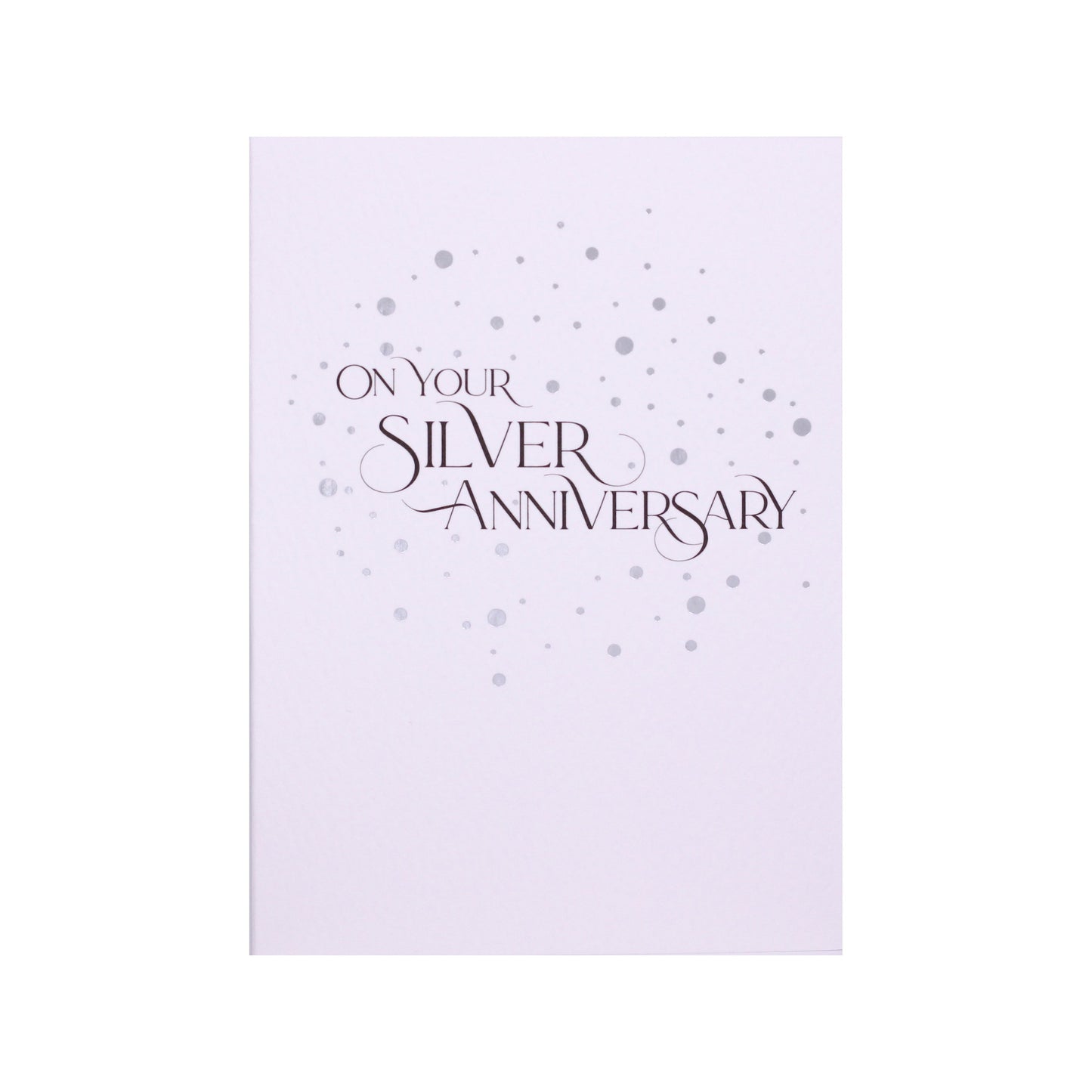 Milestone Moments Silver Wedding Anniversary Card in Silver Foil