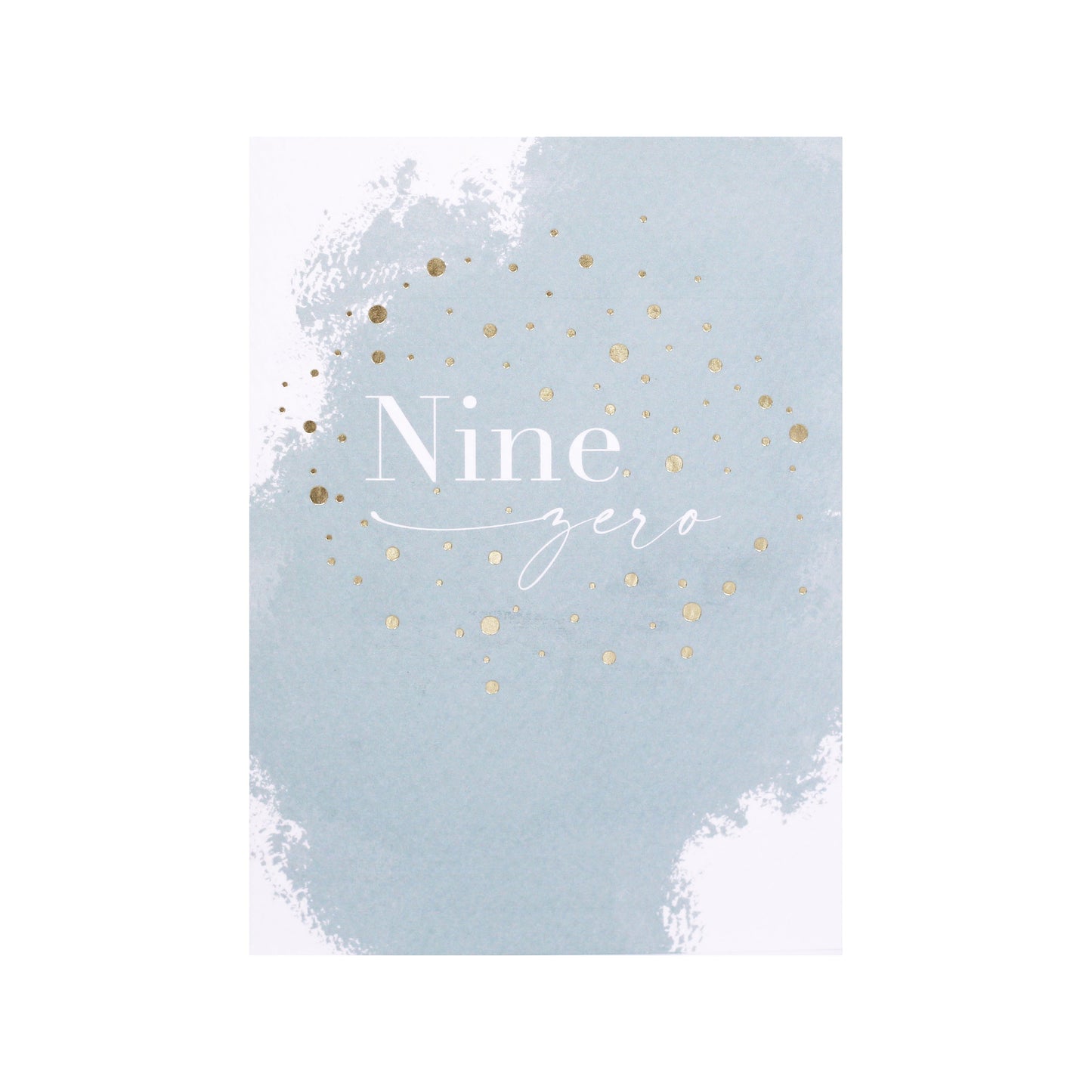 Painted Nine Zero Birthday Card