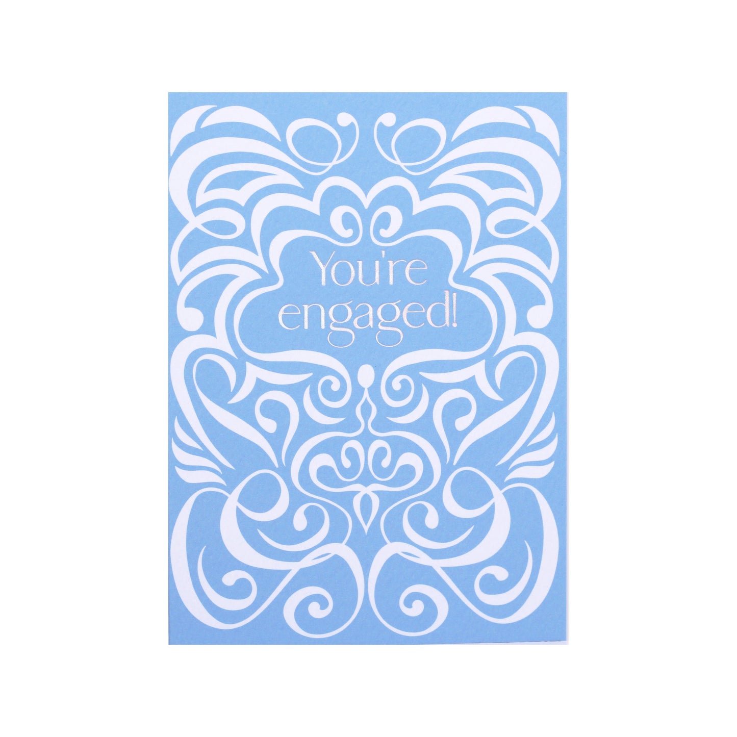 Blue Two-Tone Swirl You’re Engaged Card