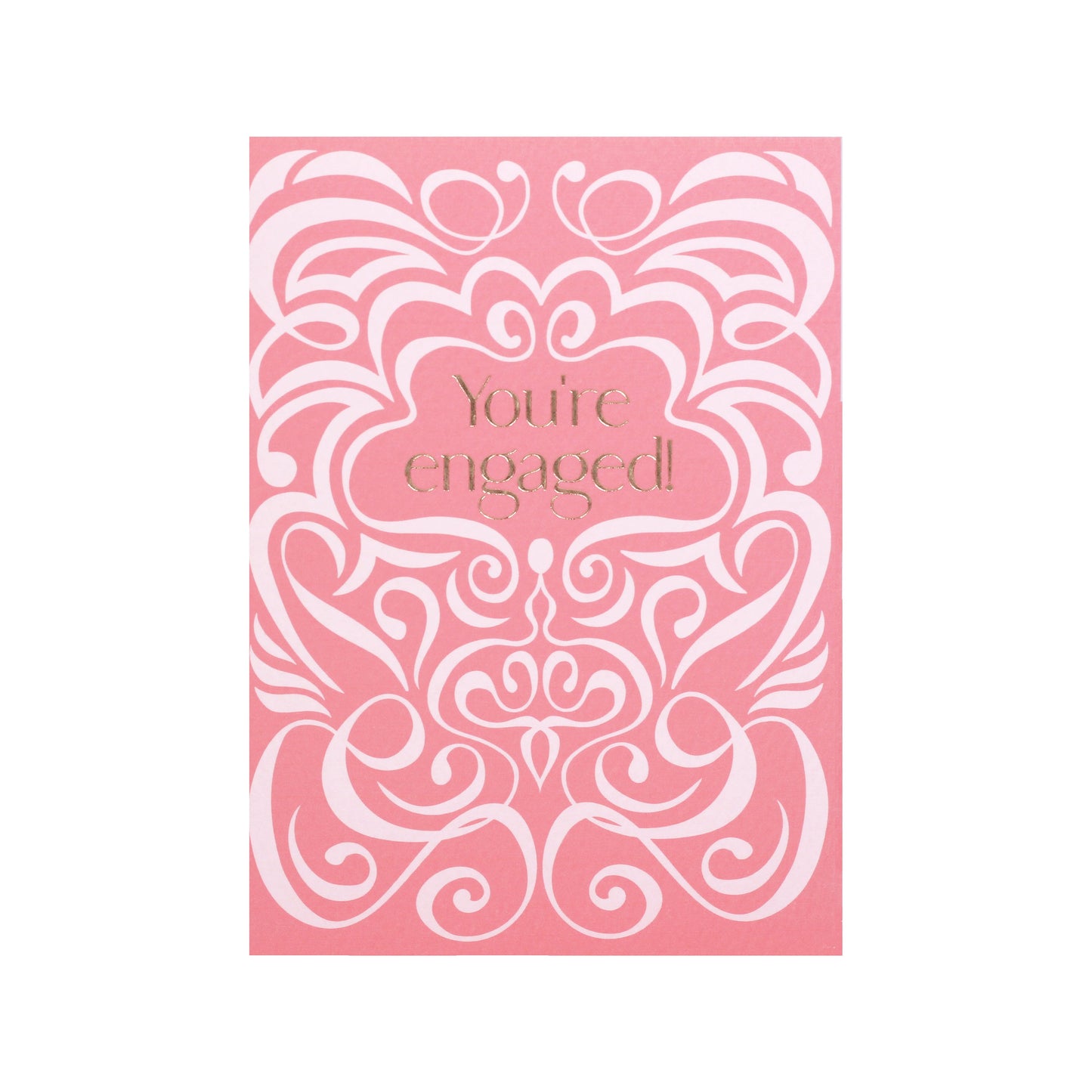 Coral Two-Tone Swirl You’re Engaged Card