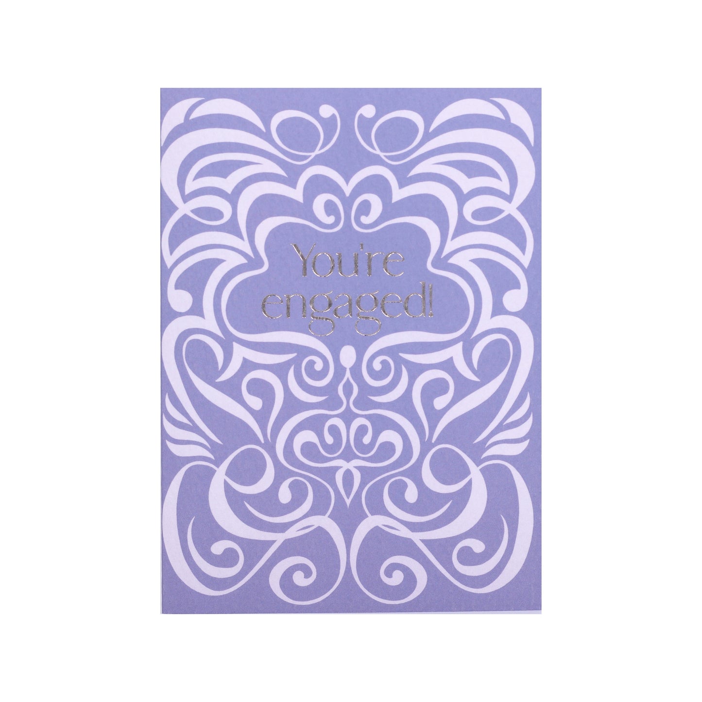 Lilac Two-Tone Swirl You're Engaged Card