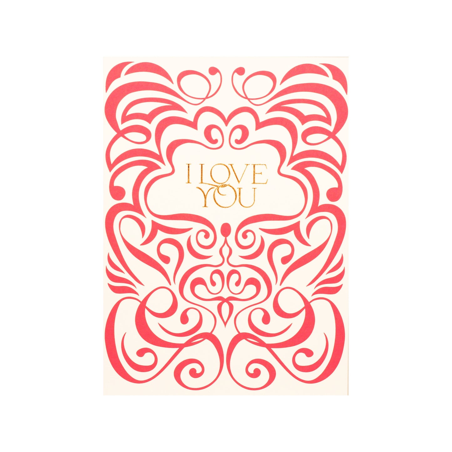 Swirl Red & White I Love You