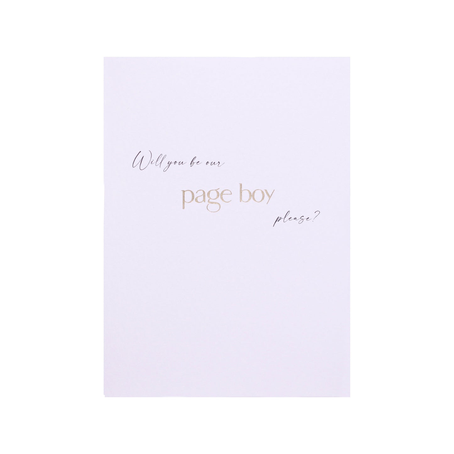 Will You Be Our Page Boy Card